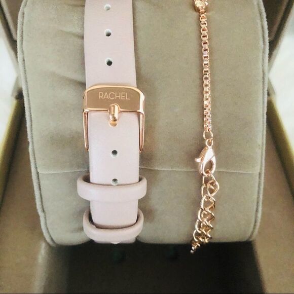 RACHEL Rachel Roy Pave Crystal Watch & Bracelet Set, Red/Rose Gold, NWT - Picture 16 of 16